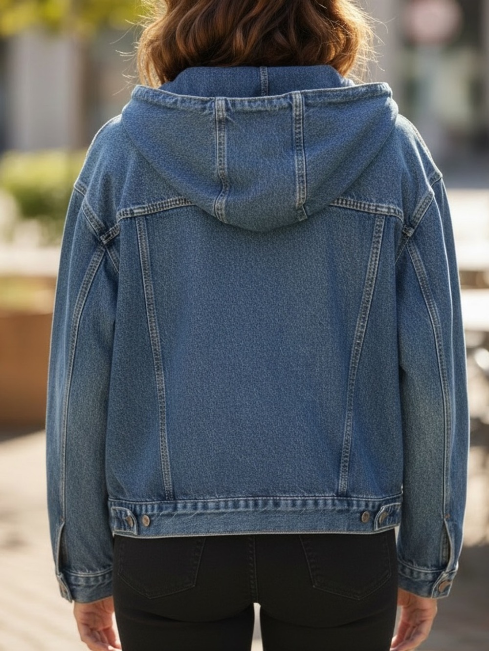 Wild Fable Hooded Jean Jacket